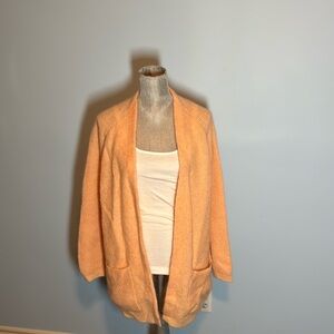 Marlene Birger peach/coral cardigan.